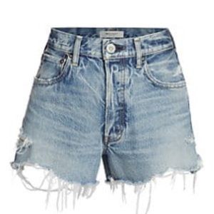 Moussy Vintage Shirley Distressed Denim Shorts- 27 (4)